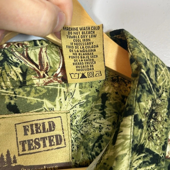 Field Tested Outdoor Life Camo Deer Hunting Long Sleeve Button Down Mens 3XL - Picture 4 of 8